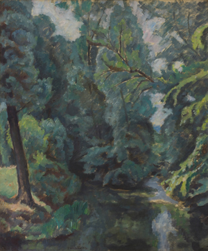 Józef Pankiewicz, „Rzeka w Giverny”, 1912, olej/płótno, 64.5 x 53 cm, sygn. d. l. połowa „Pankiewicz’’, zakup 2015 rok