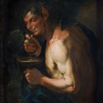 Salvator Rosa, Faun z winogronami, XVII w.