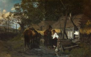 J. Brandt, "Kozak konia poił", 1874, Kolekcja Iwony Skornowicz i Jacka Chojki