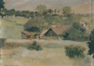 Jacek Malczewski, Pejzaż, 1905, olej/ deska