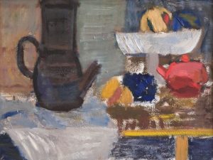 Artur Nacht- Samborski, Martwa natura z paterą i ciemnym dzbankiem, ok. 1937
