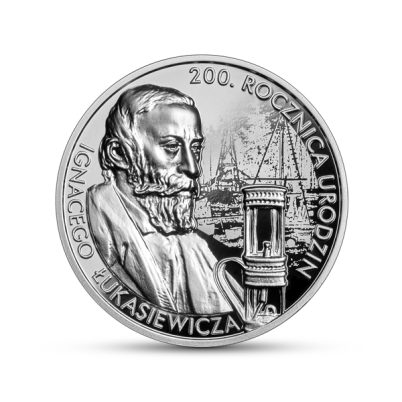 moneta 200. rocznica urodzin Łukasiewicza