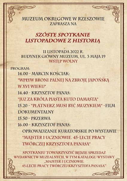 Program Listopadowego Spotkania z Historią