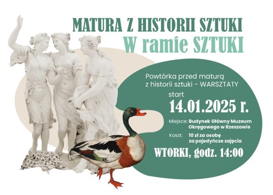 MATURA Z HISTORII SZTUKI - warsztaty. 14 stycznia pierwsze zajęcia