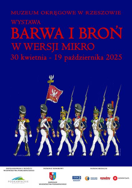 Plakat wystawy "Barwa i broń w wersji Mikro"