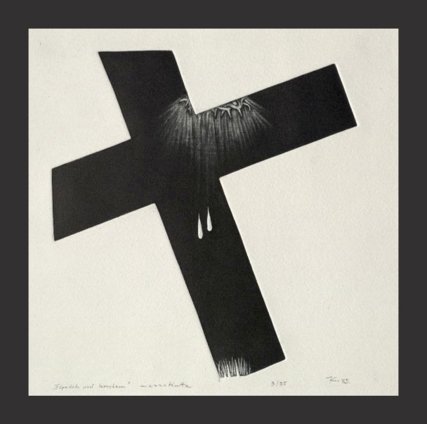 grafika "II upadek pod krzyżem"