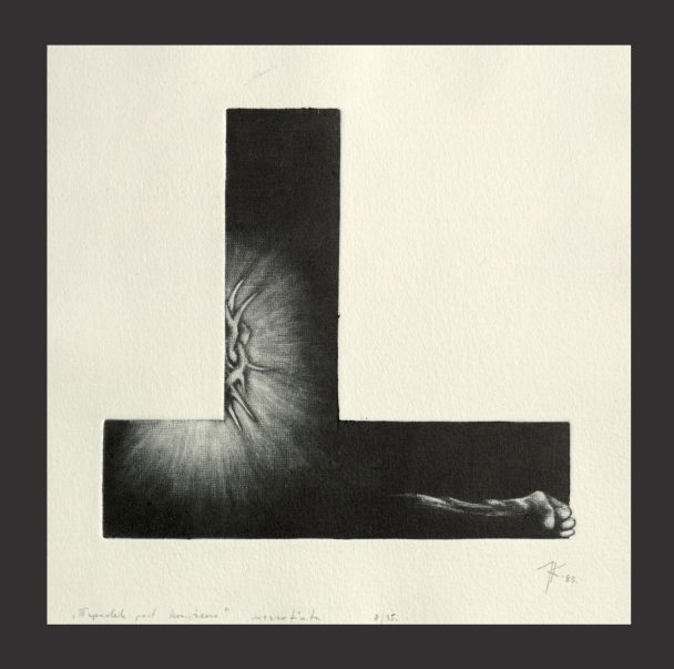 grafika "III upadek pod krzyżem"